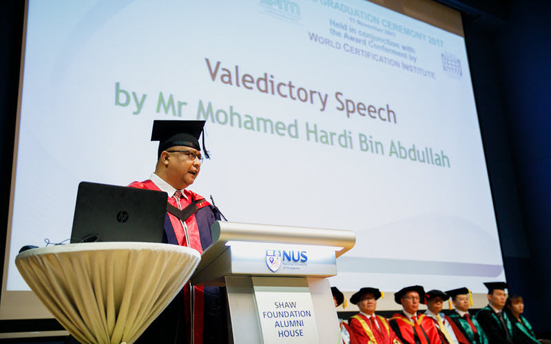 Valedictory Speech by Mohamed Hardi Bin Abdullah