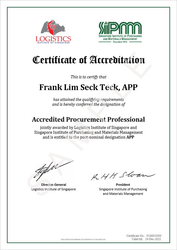 Accredited Procurement Professional (APP) - SIPMM