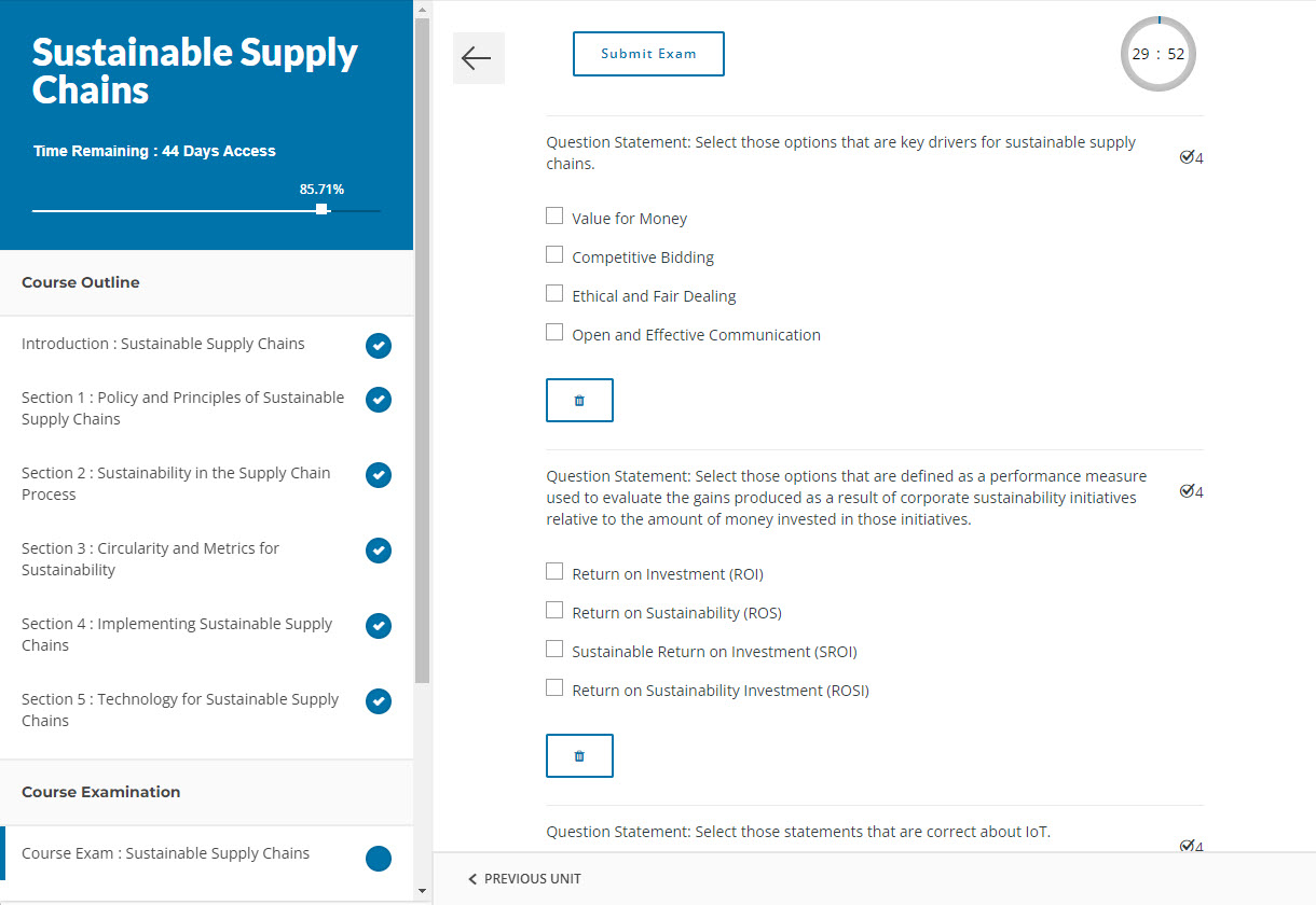 SIPMM Online MCQ Examination