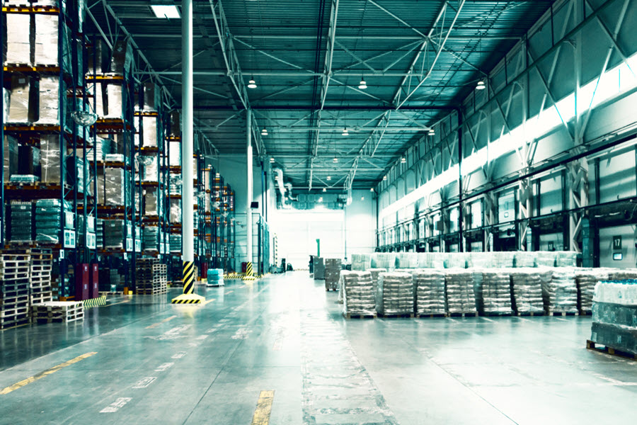 A modern warehouse interior