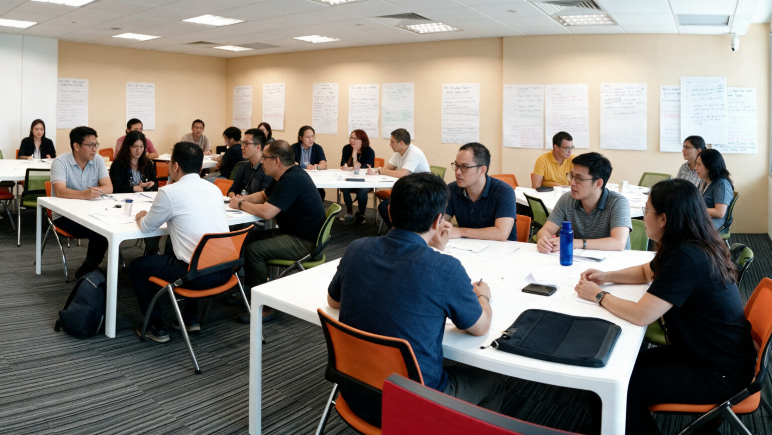 Breakout discussions during a workshop at SIPMM