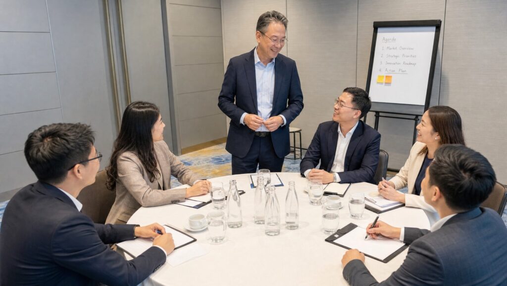 An executive roundtable discussion in session
